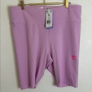 NWT- Adidas Women's light pink longer length Bike Shorts- Size XL